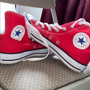 Red high top converse